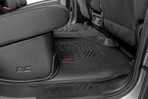 GMC Sierra 2500 HD Floor Mats - Front & Rear - Rough Country - Sure-Fit - '20-'24
